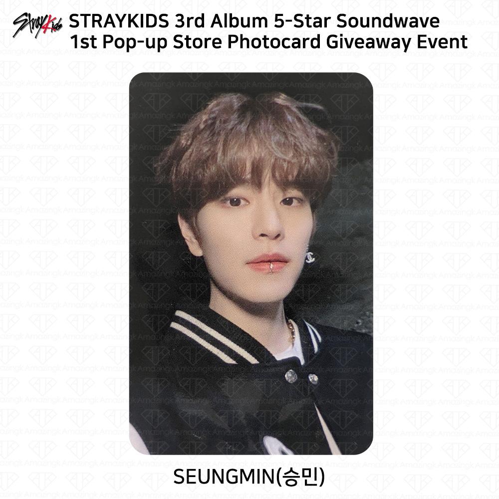 

Третий мини-альбом Stray Kids 5 Star Soundwave Pop Up Giveaway Фотокарточка Открытка Seungmin - 1st Photocard
