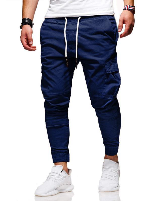 Autumn & Winter 3D Pocket Skinny Joggers with Elastic Drawstring