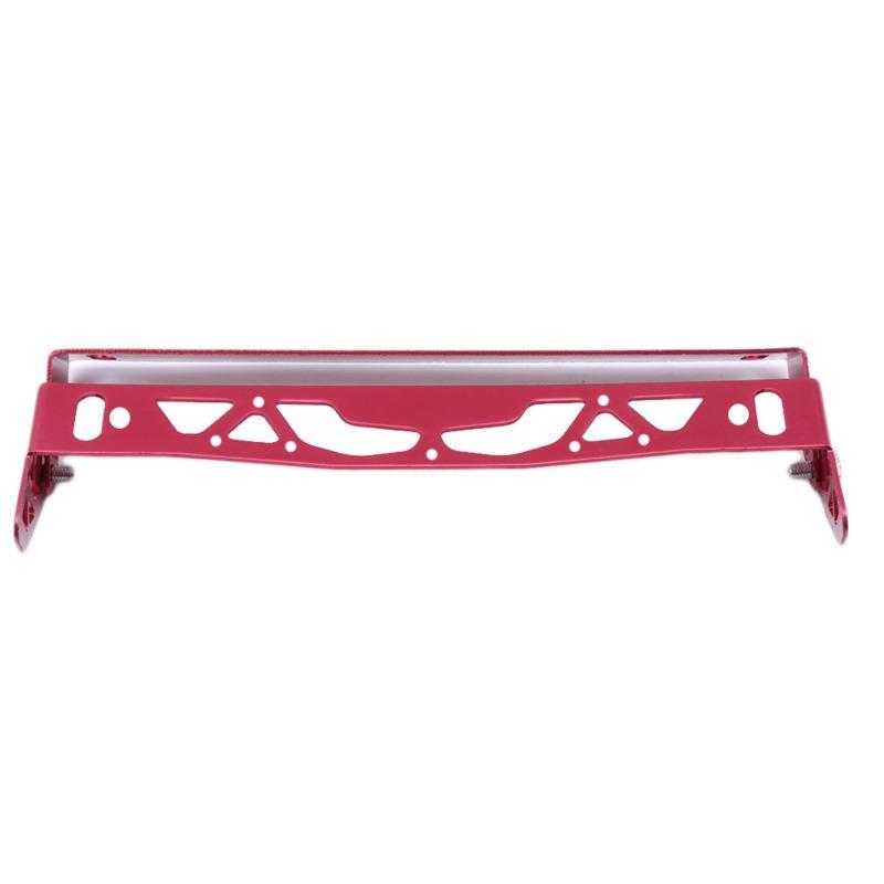 Aluminum Car License Plate Frame - Adjustable Rotating Holder For Solid Number Plates With Racing Design 