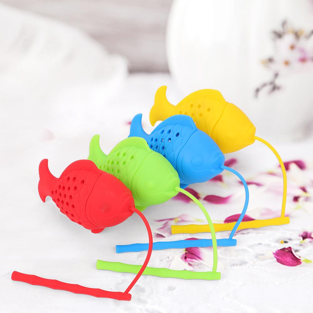 Uroczy silikonowy zaparzacz do herbaty w kształcie ryby, filtr do herbaty, zabawny sitko do herbaty