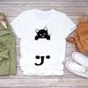 Women Cartoon Dog Tshirts Funny Face Animal Casual Pet Love Fashion Print Lady T-Shirts Top Womens Graphic Female T-Shirt