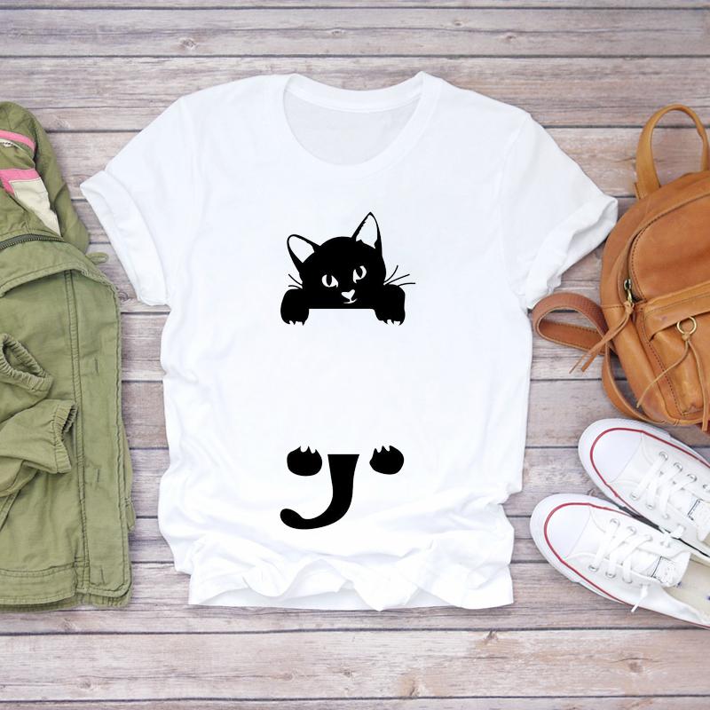 Women Cartoon Dog Tshirts Funny Face Animal Casual Pet Love Fashion Print Lady T-Shirts Top Womens Graphic Female T-Shirt