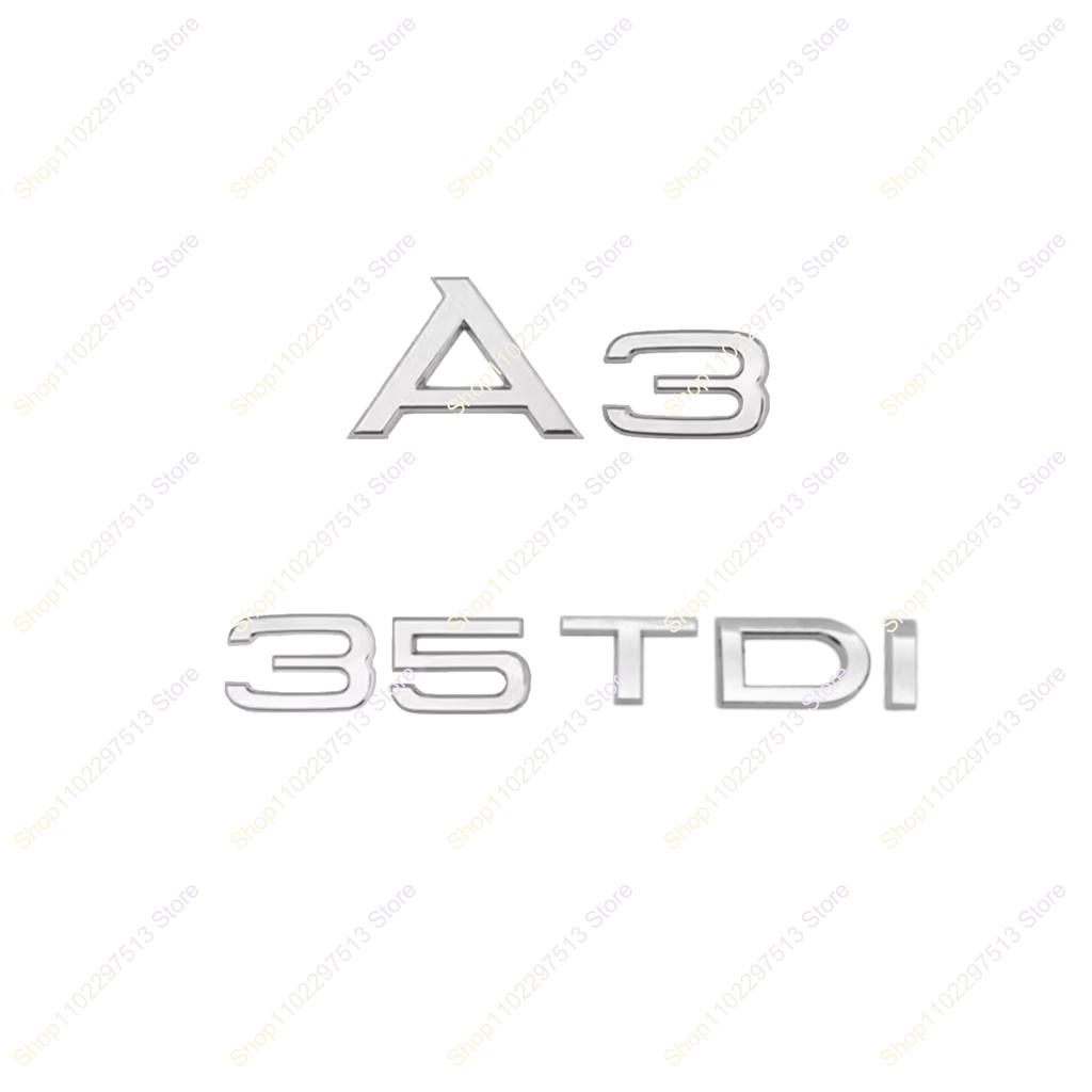 ABBD1 3D Chrome Black 45 40 35 30 TFSI 30 35 1.6 TDI 1.8 2.0 T ABS Emblem For A3 Series Car Trunk Styling Decals Badge Sticker
