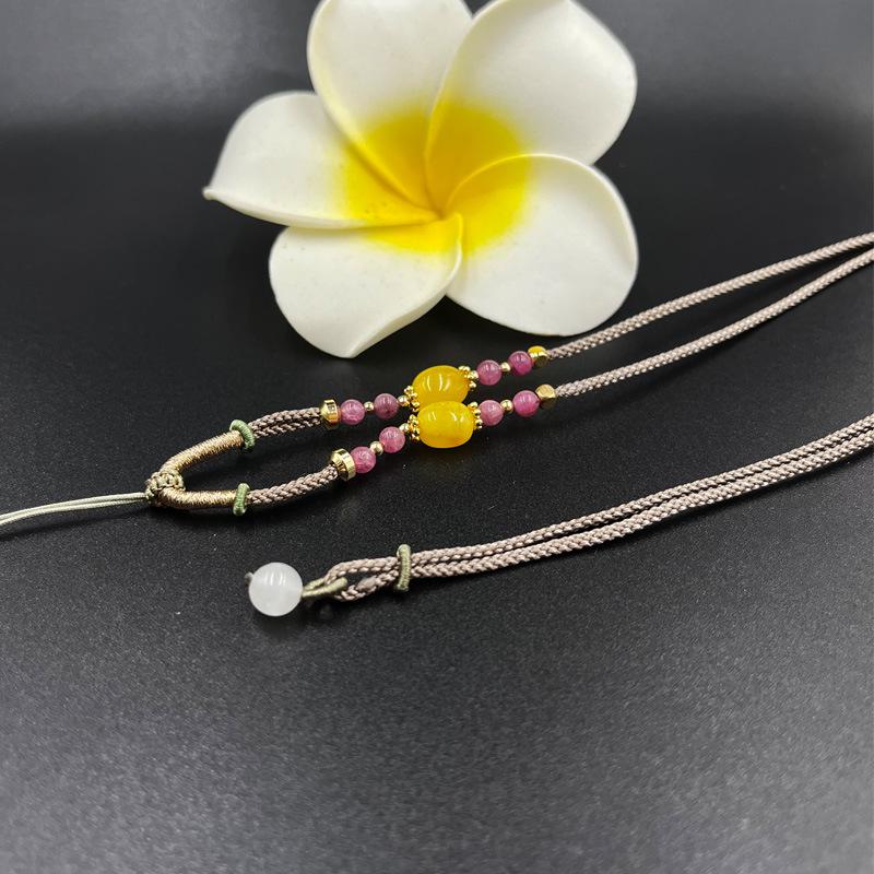 Hand-Woven Ethnic Style Necklace Cord for Jade Pendants - Unisex