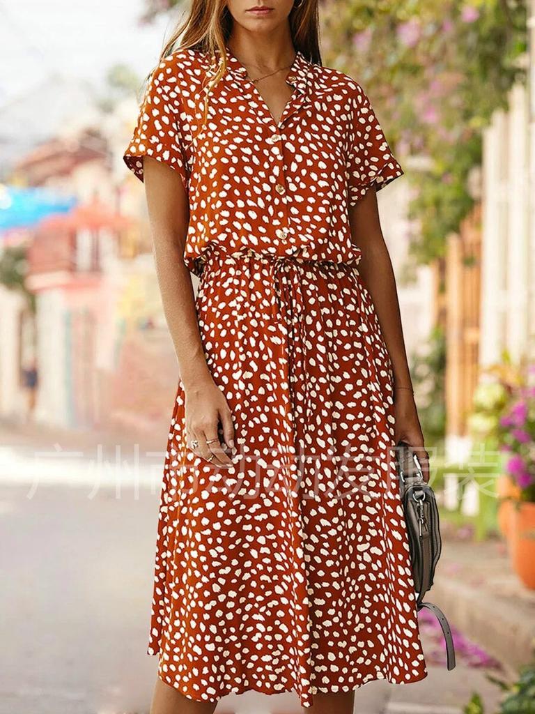 bohemian polka dot dress