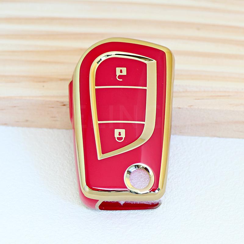 Car Key Fob Car Remote Cover Shell Case 2 3 4 Button For Toyota Hilux Corolla Highlander Rav 4 Yaris Camry Fortuner Protector