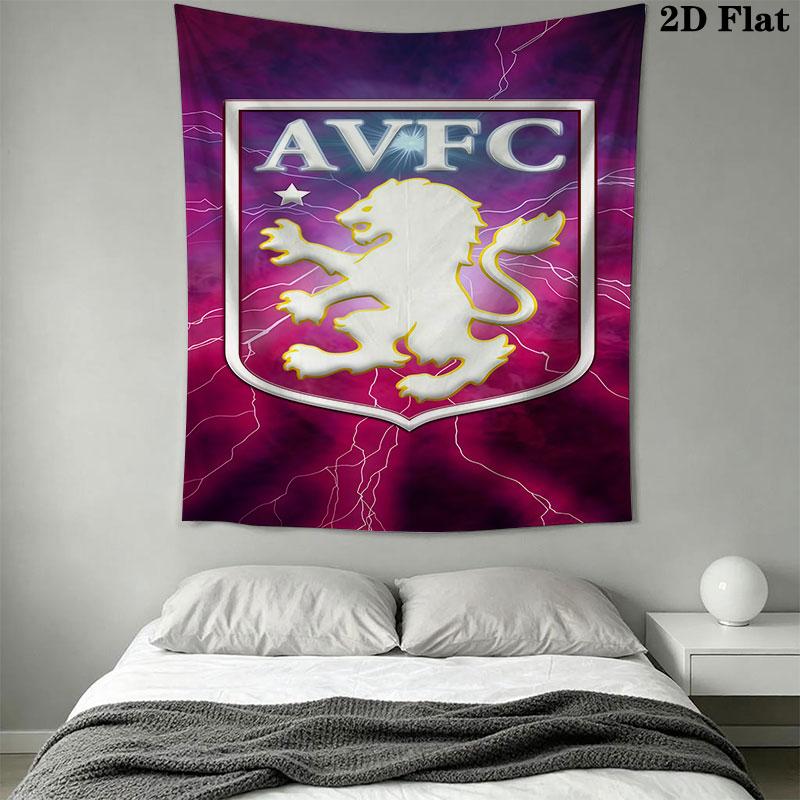 Aston Villa logo Wall Hanging Printed Fabric Blanket Decorative Tapestries for Bedroom Living Room Home Decor