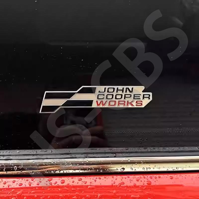 Autocollants Métalliques 3D pour Voiture Emblème John Cooper Works JCW Badge de Coffre Arrière Autocollant Pour J01 U25 F57 R53 R55 R56 R58 Logo de Style de Voiture