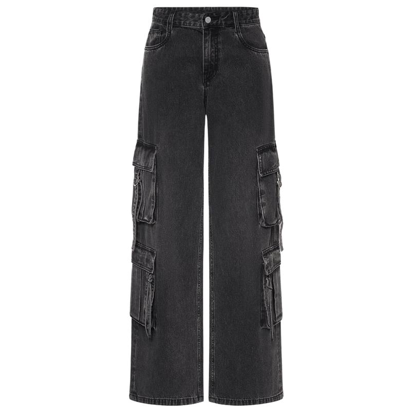 

MO&Co. 2024 Autumn Cargo Pocket High Waist Straight Jeans S 26
