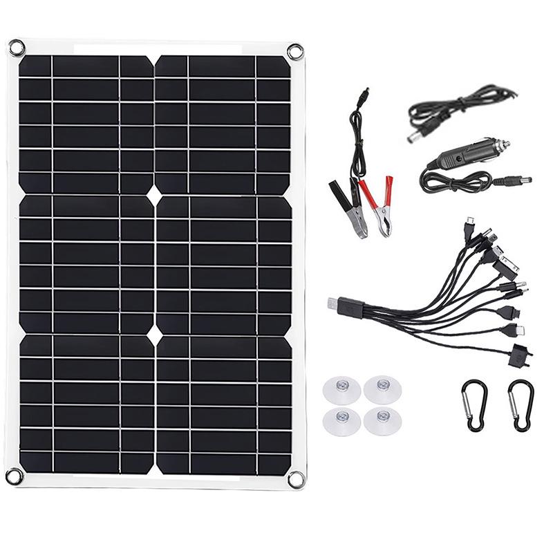 Cross-Border Solar Panel Kit: 20W 12/18V with Controller for Emergency Battery Charging