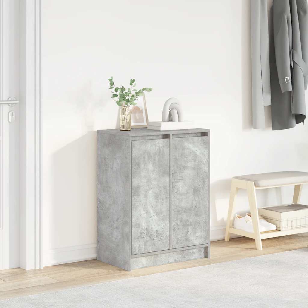 Shoe Cabinet Concrete Grey 57 x 34 x 76 cm Engineered Wood