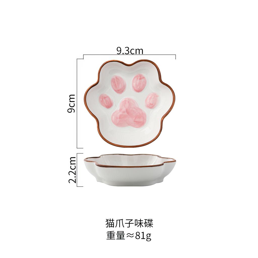 Keramisch Kruidenbakje Japan Creatief Kattenpoot Sausbakje Porselein Tafelgerei Koreaans Schattig Sojasausbord Huiskeukenbenodigdheden