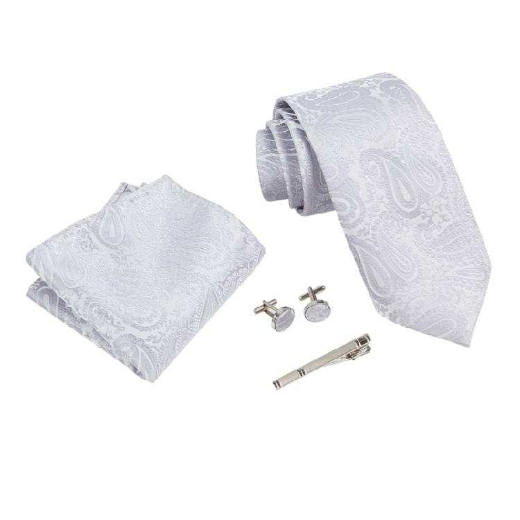 5IN1 Tie Set Formal Office Meeting Attire Neckwear Cufflinks Wedding Accessories