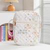 Multi-use Quilted Book Sleeve Embroidered With Zipper Book Protector Cover Dustproof Book Storage Bag Gift