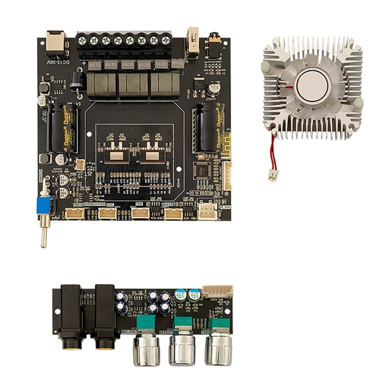 B03B-ZK-DAM L1 2X220w&350W 2.1 Channel BT Digital Power Amplifier Board TPA3251D2 High Power Low Noise Audio Amplifier Module