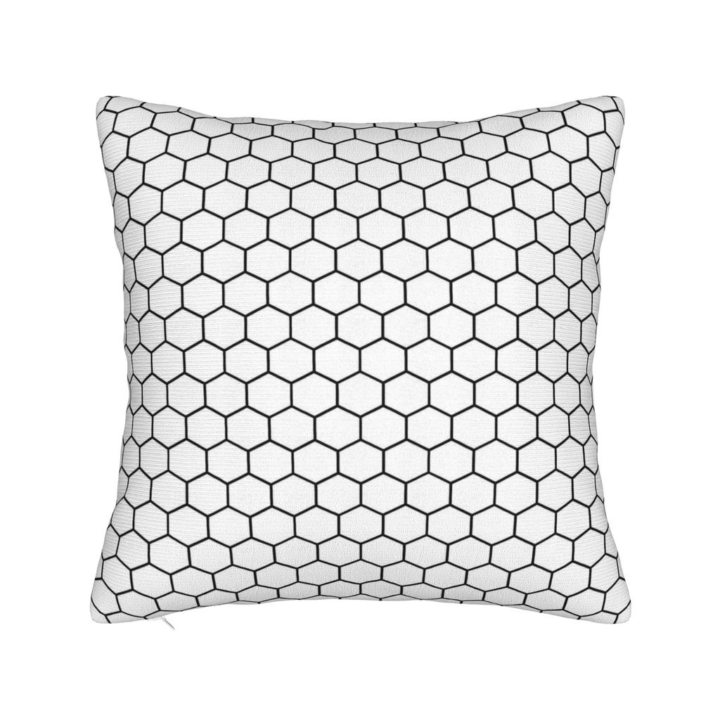 Pillow Cover Bee Pattern Honeycomb Kawaii Pillow Case For Sofa Couch Bed Living Room Pillowcases