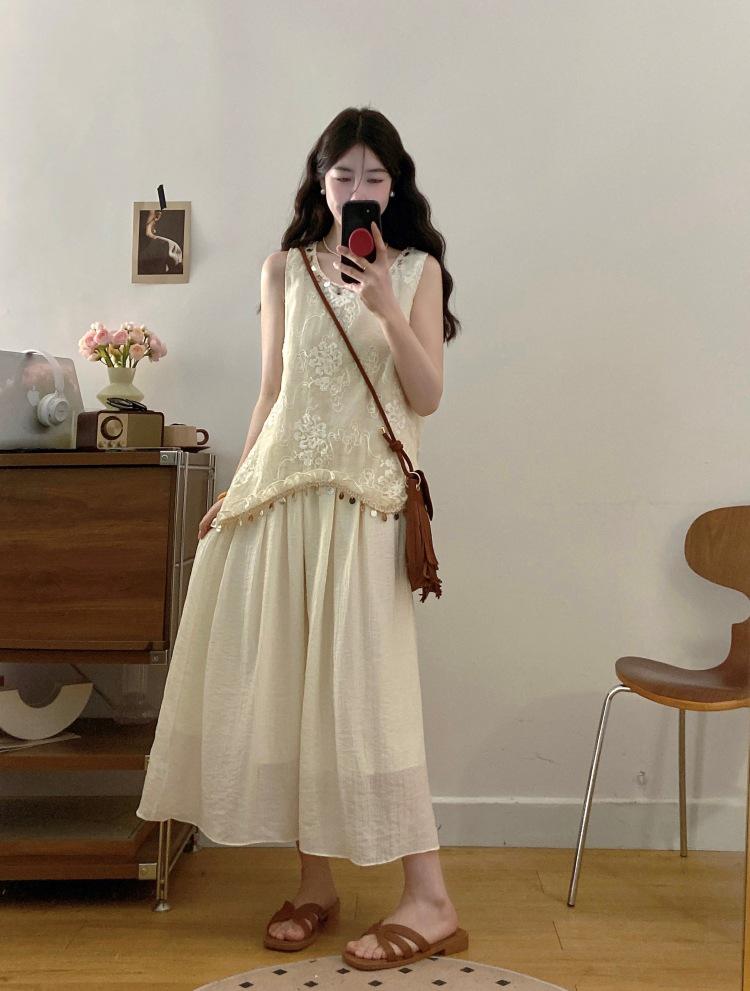2026 Summer Stylish Patchwork Fake Two-Piece Maternity Dress: Korean Sweet Pinafore Style 4XL
