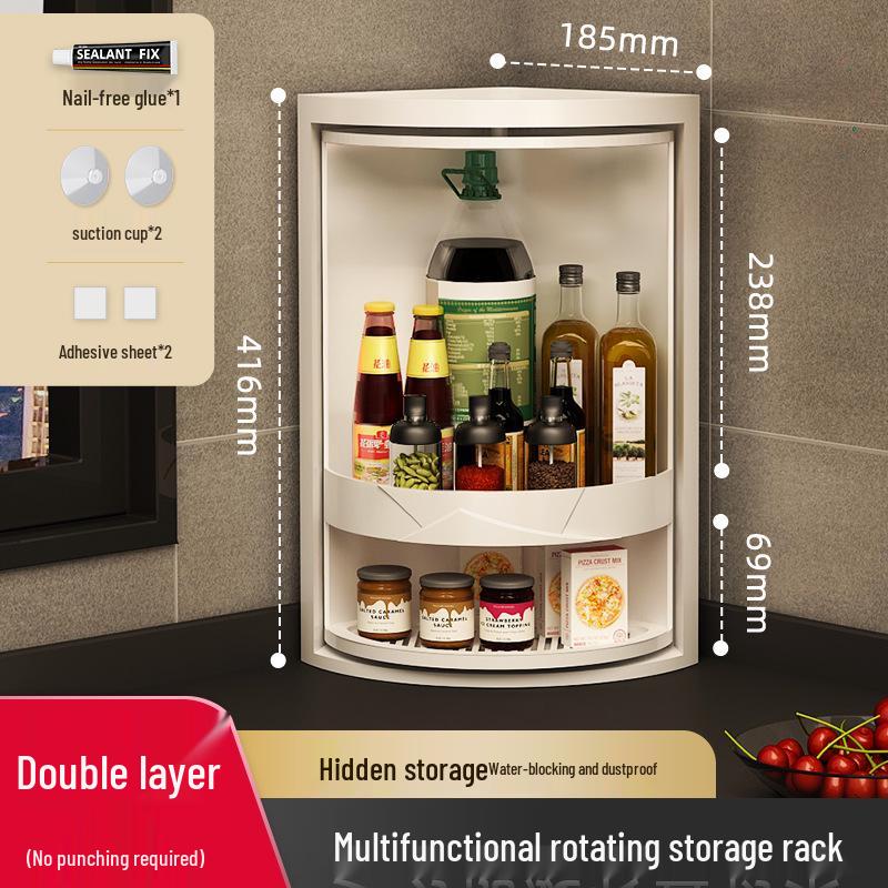 Rotating Corner Kitchen Spice Rack