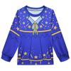19791 Kids Girls Lily Lovebraids Stars Printed Long Sleeves Round Neck T-shirt Top Trousers Sets