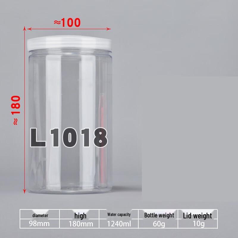 Yunrui Transparent Round Plastic Storage Jar