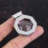Faceted Pink Kunzite Pendant Vintage Pendant Gemstone Pendant 925 Sterling Silver Pendant Pink Kunzite Jewelry Handmade Pendant Gift For Mom