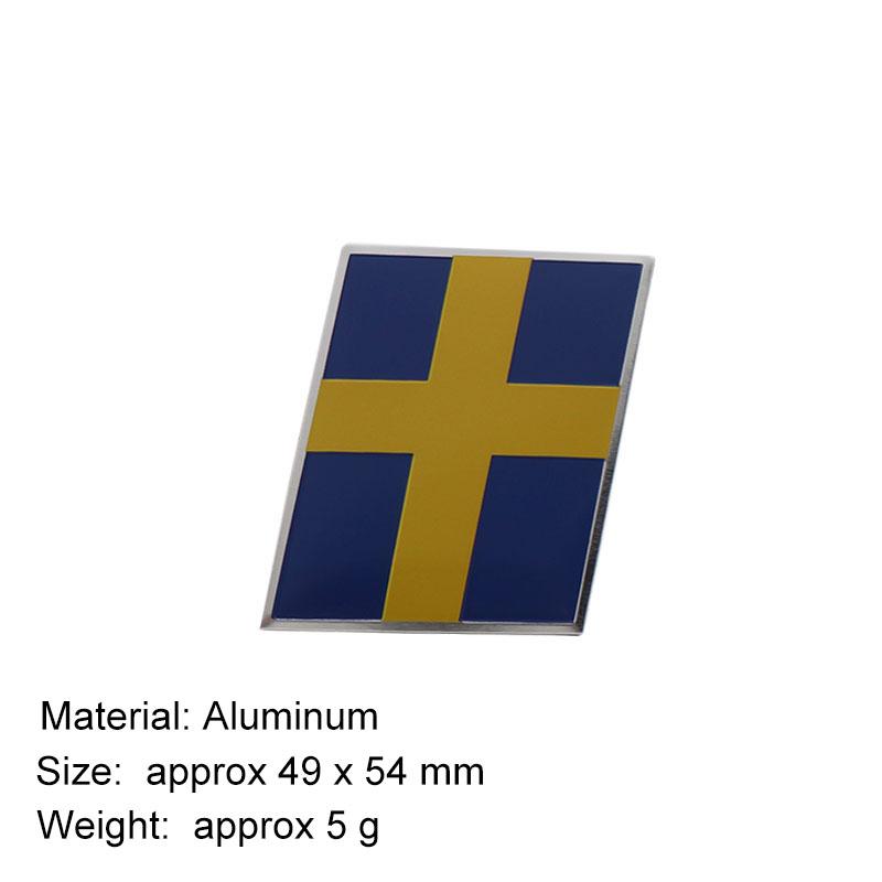 Aluminium R AWD Inscription Swedish Flag OCEAN Sweden Crown Car Rear Emblem Badge Sticker For S60 S90 S80 XC60 XC90 XC40 V40 V60 V90