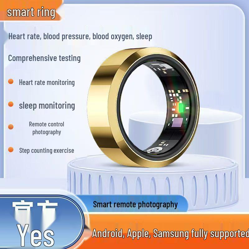 

Водонепроницаемое кольцо для умного мониторинга здоровья: Спорт, Кислород в крови, Отслеживание сна, Многофункциональные черные технологии