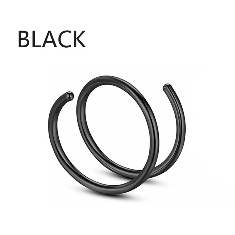 Stainless Steel Magnet Fake Nose Ring Hoop Fake Piercing Hoop Septum Rings For Women Fashion Gothic Rock Body Zircon Gifts