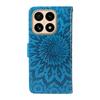For Xiaomi 15T Leather Wallet Case Sunflower Imprinted Phone Cover