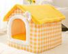 Cuccia Pieghevole per Gatti Casa per Cani Inverno Villa per Gatti Cuccia per Dormire Nido Caldo Rimovibile Tende Chiuse Grotta Divano Forniture per Animali Domestici
