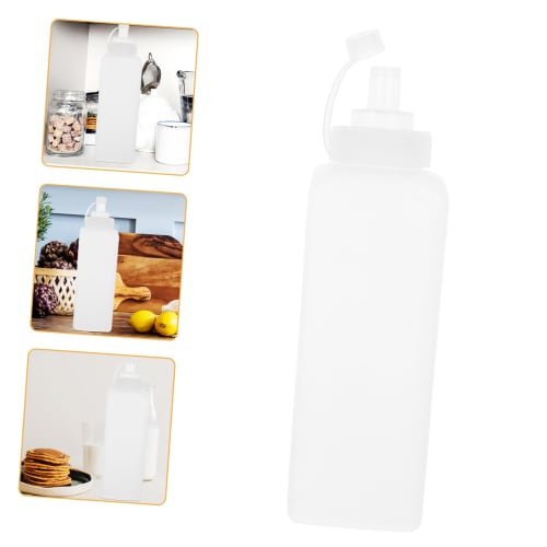 

Cabilock 1000ml Condiment Bottle, PP Material, Wide Mouth Salad Sauce Dispenser for Ketchup, Syrup, BBQ Sauce, and Mustard