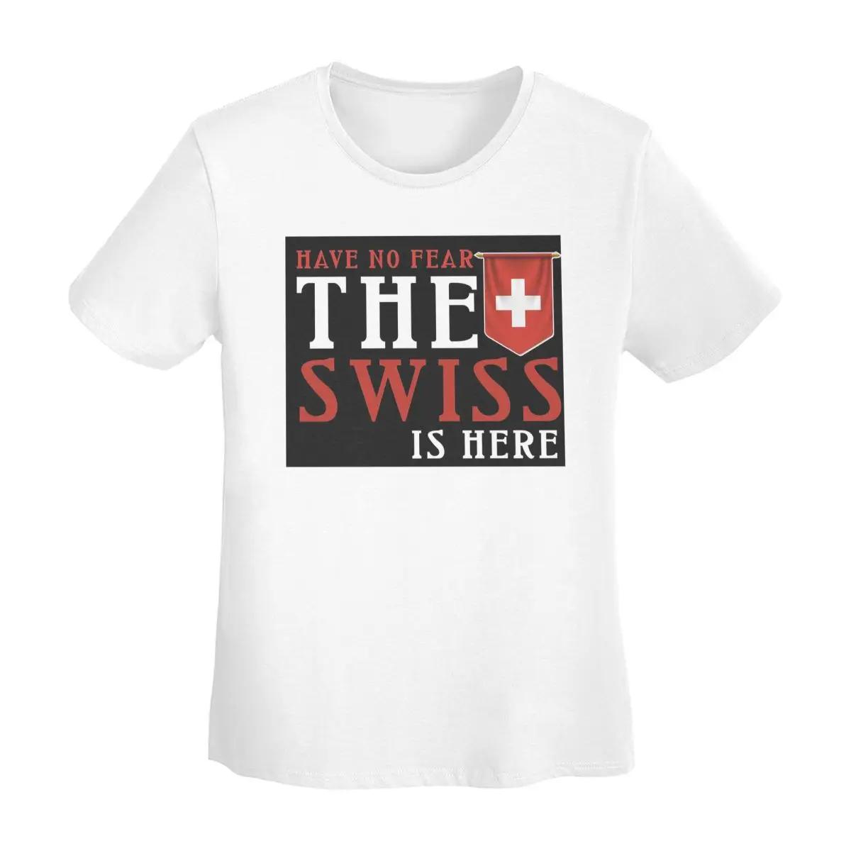 

Swiss Switzerland Flag TShirt Women Short Sleeve T Shirts ONeck Clothing Cotton Summer Tees Streetwear S