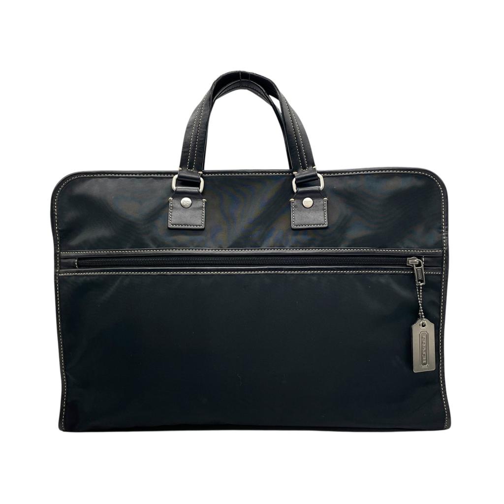 Used COACHBriefcase black canvas/leather mens