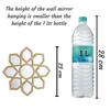 1 Pcs Round Geometric Flower Shape Fiber Wall Mirror with Acrylic Golden Aesthetic Frame with Hook for Hanging