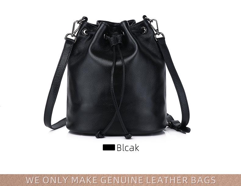 2024 Autumn-Winter Women's Fashion Drawstring Bucket Bag - Retro Single Shoulder Crossbody Commute Bag