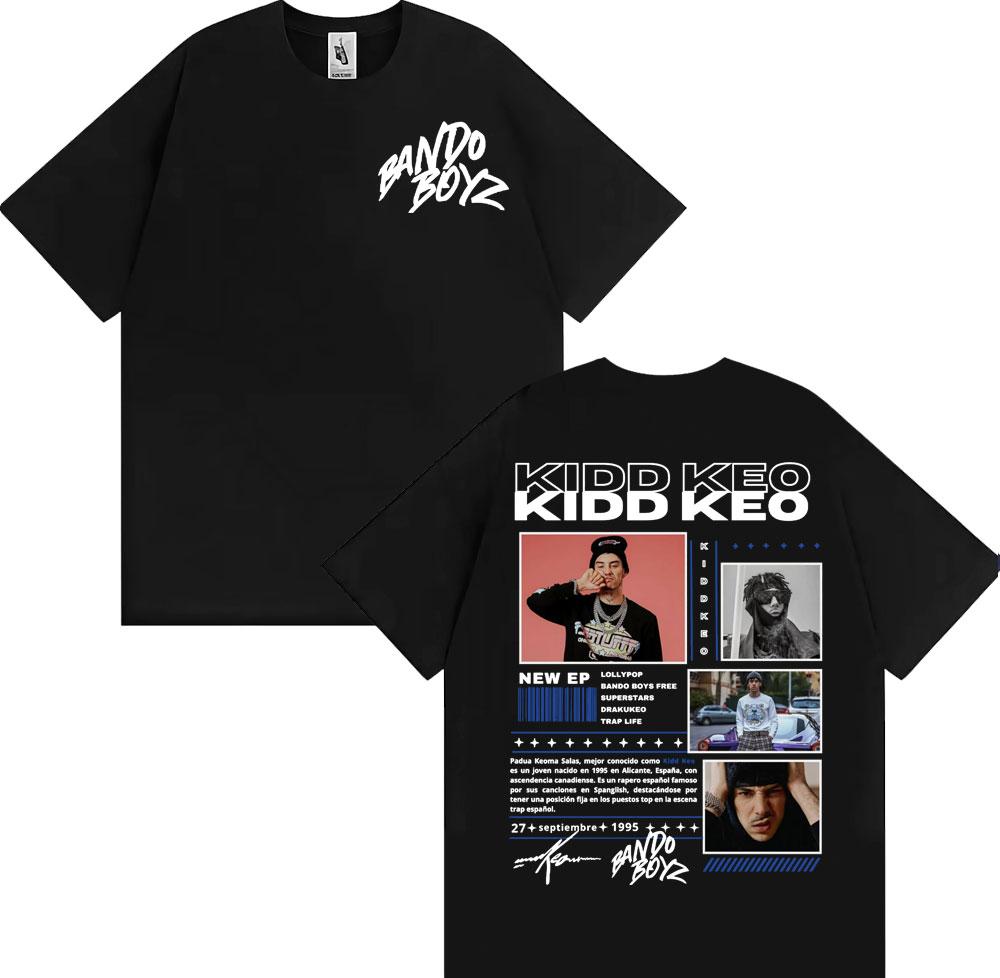 Rapper Kidd Keo Bando Boyz Tour 2025 Graphic T-shirts Men's Clothing Fashion High Street T Shirt Oversized Short Sleeve T-shirt