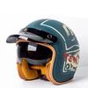 Three-quarters retro helmet motorcycle helmet motorcycle brigade equipped with cruise pedal motorcycle helmet 3/4 helmet visor h