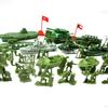 52 Pieces Soldier Figures Toys Playset Sand Table Decor Mini Layout Model Men Soldiers with