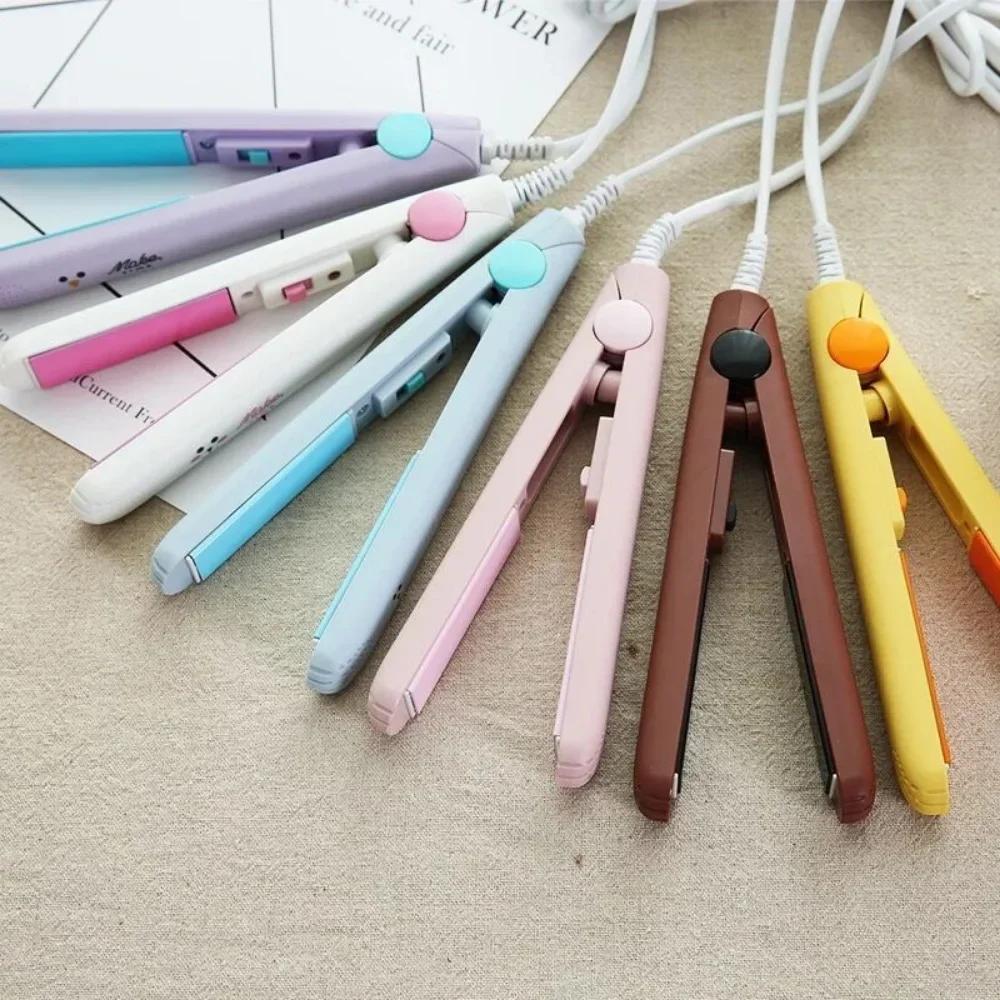 Mini kawaii kulma na rovné vlasy rovná kulma na dvojí použití dlaha elektrická kulma studentská kolej cestovní přenosná