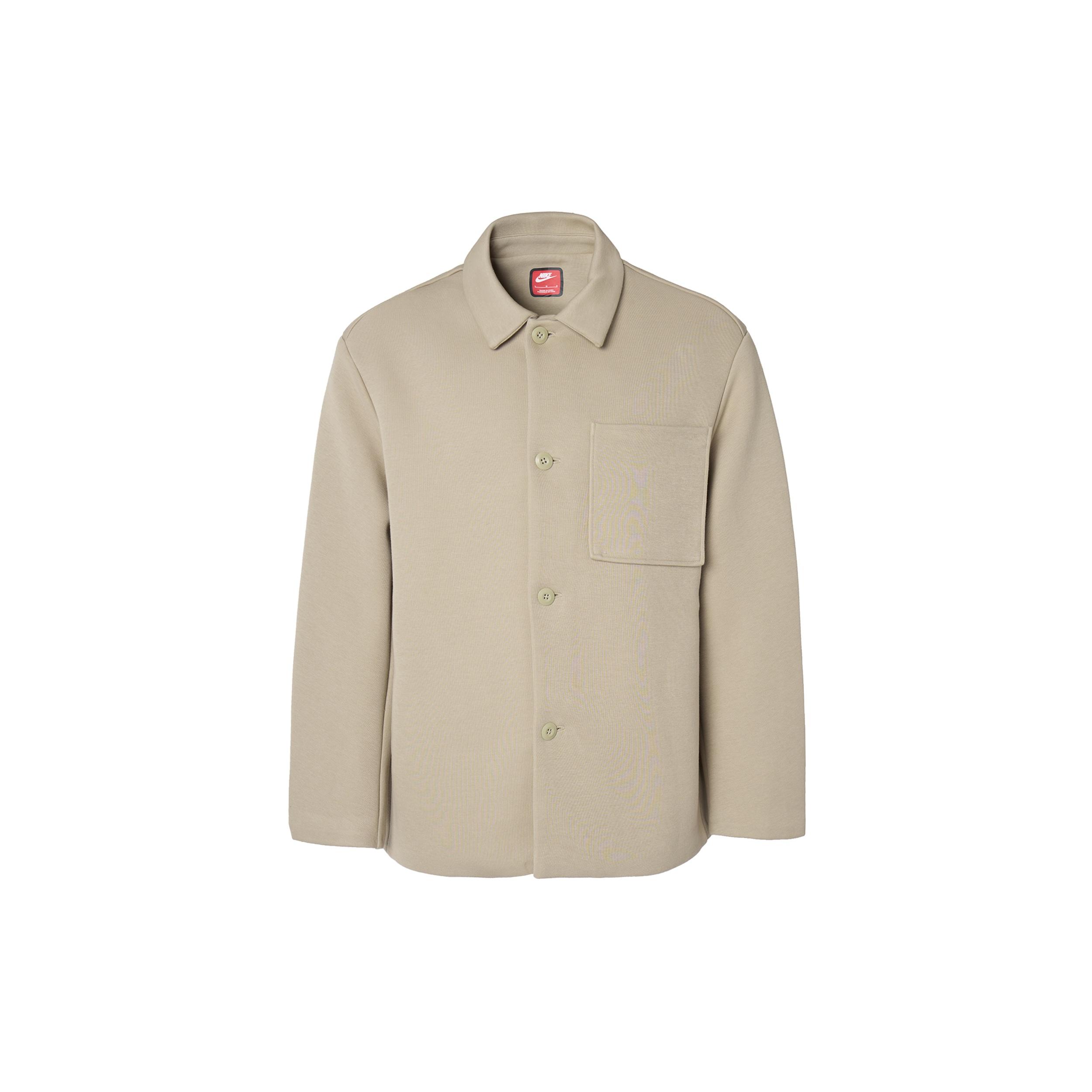 Nike Sportswear Tech Fleece Reimagined Wide Shirt Jacket Khaki Men s FB8168-247 XL