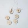 2Pcs Cross Stitch Wood Needle Minder Round Sewing Magnet Needle Keeper Embroidery Carved Flower Pattern Needlework Accessories