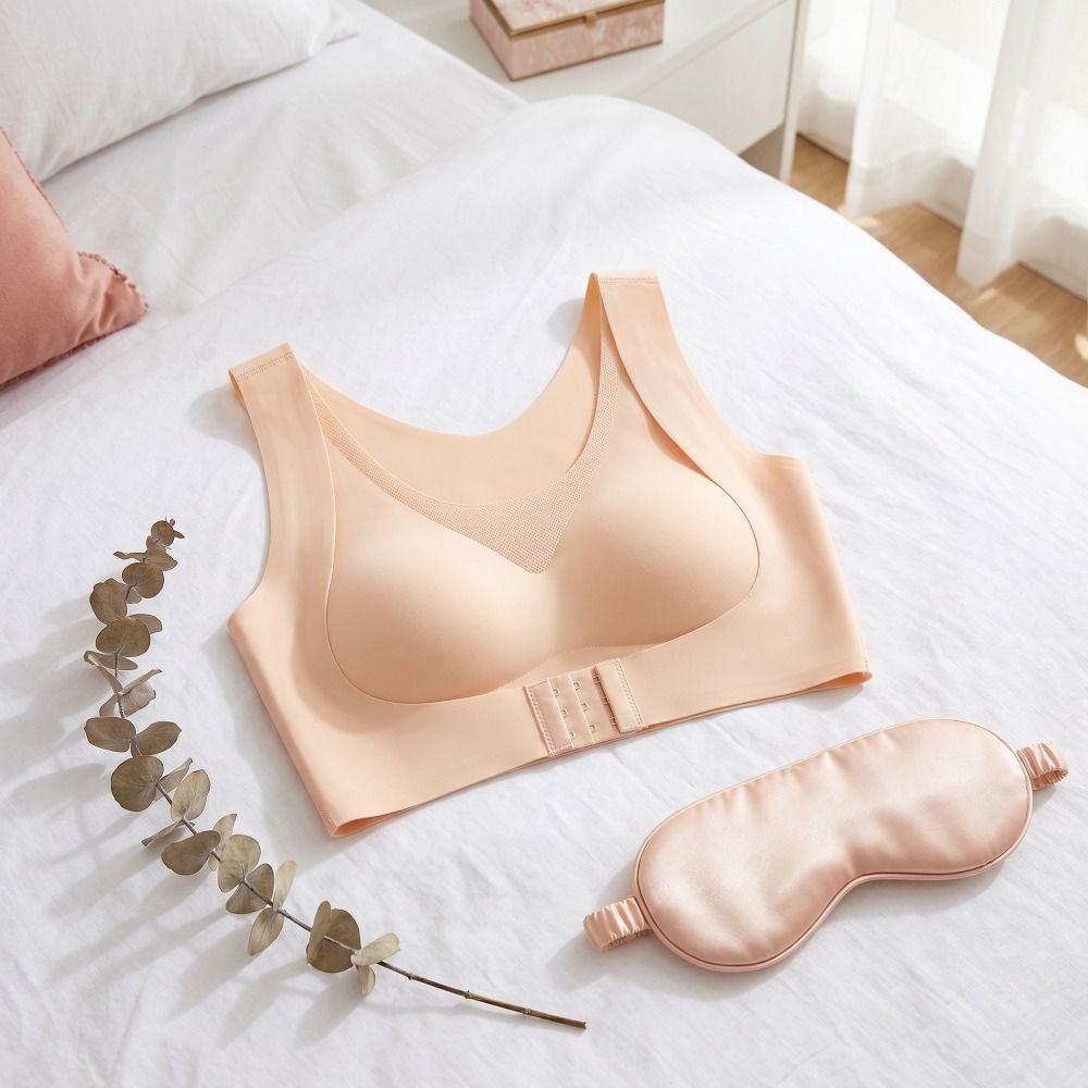 Front Closure Wireless Underwear Cross Back Women Support Brassiere Posture Corrector Bra  Fitness