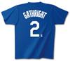 [SSK] Kansas City Royals Player & Uniform Number (Name & Number) T-Shirt Navy GATHRIGHT Uniform Number 2 Outfielder L MLBM952022