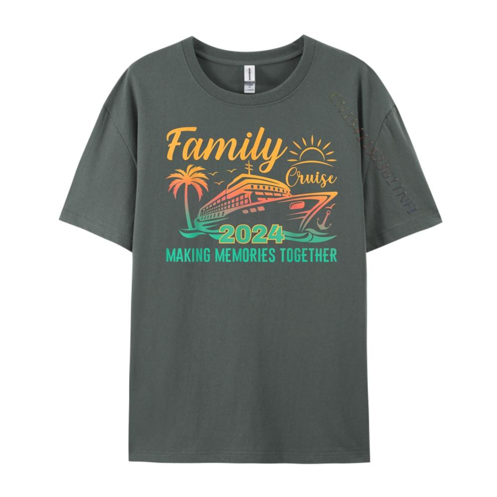 Family Cruise Making Memories Together Vacation Boat Black T Shirt Mens Clothing Game