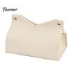 Flexible PVC Tissue Box Cover Box, Easy Open Waterproof Leather Design, Simple Double-sided Case Style Durable Anti-Crack Dispenser for Home