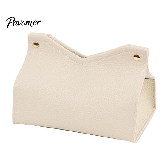 Flexible PVC Tissue Box Cover Box, Easy Open Waterproof Leather Design, Simple Double-sided Case Style Durable Anti-Crack Dispenser for Home