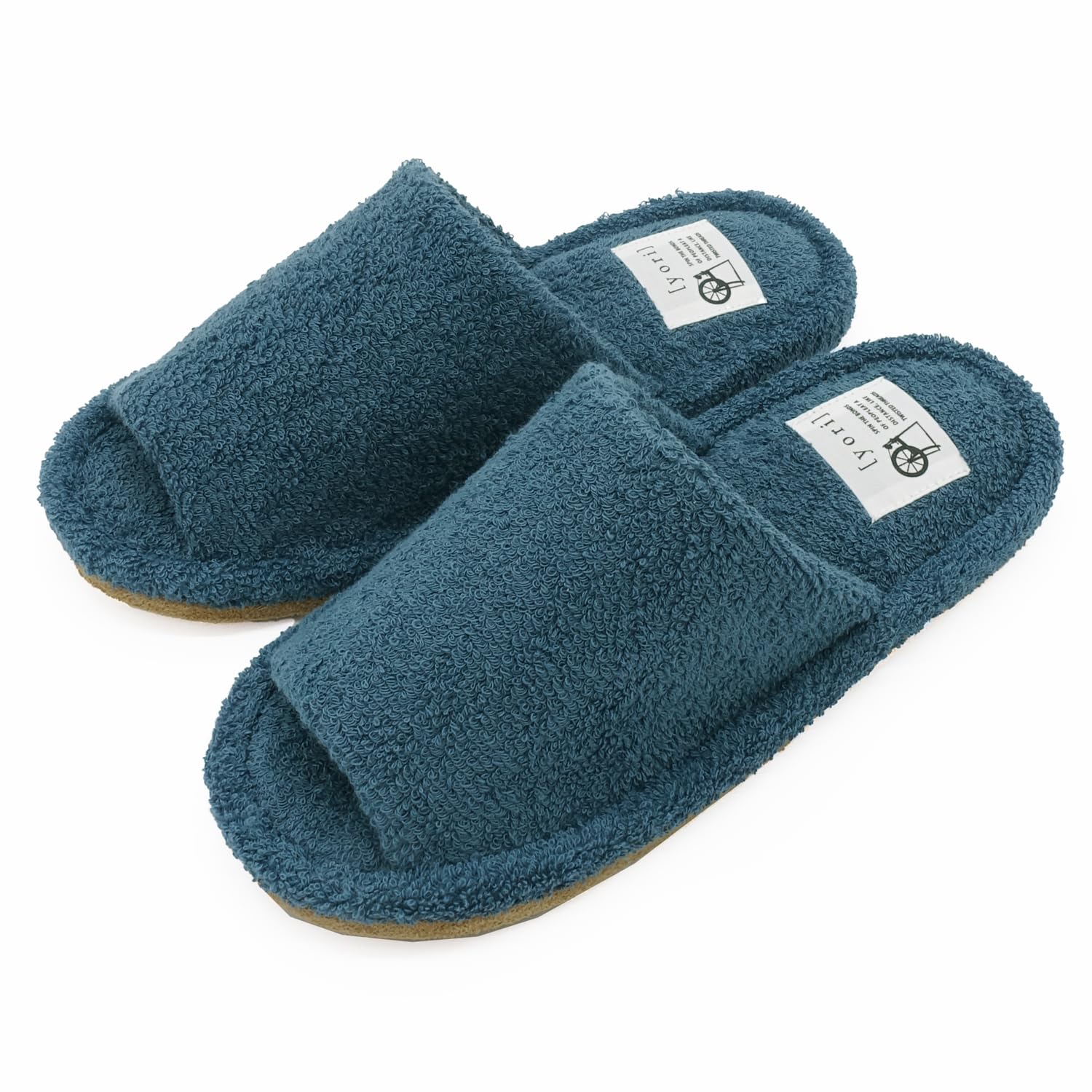

Washable yori cotton pile L size [Okumura] slippers, blue,