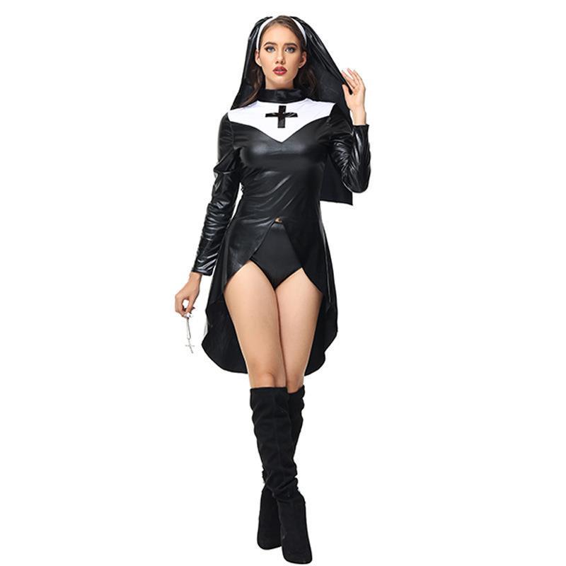 2025 Halloween Cross Nun & Sexy Nurse Cosplay Costume