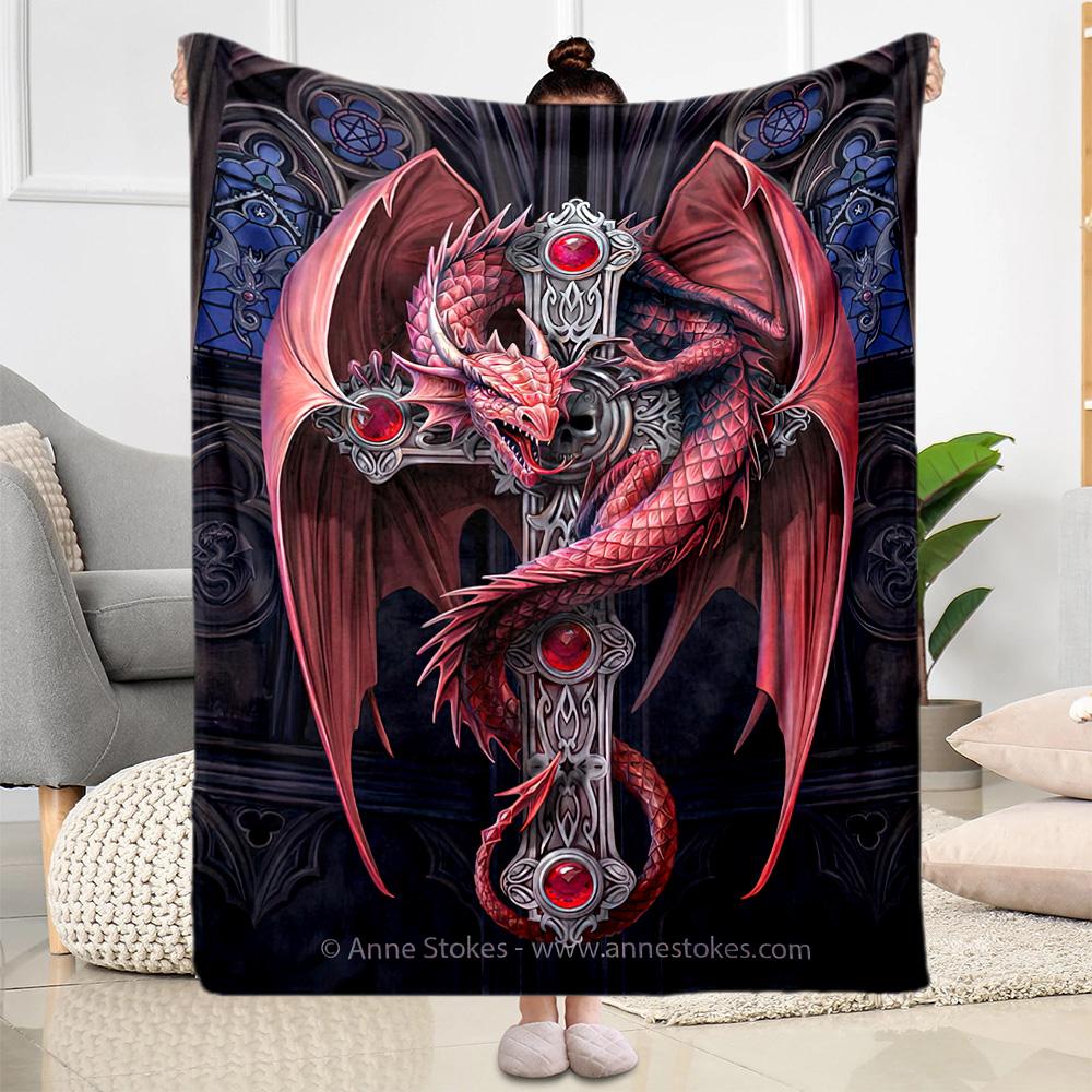 Gothic Style Blanket Soft & Cozy Great for Bedding Picnics Livingroom Four Seasons Multipurpose Digital Print Birthday Christmas Gift Blanket