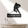 Customizable Metal Hockey Player Wall Art, Home Decor Sign, No Power Needed